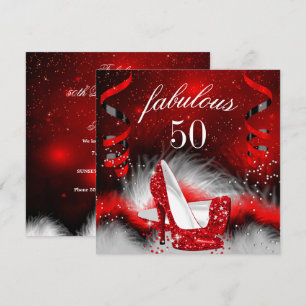 Invitación Fabulosa Fiesta de Cumpleaños de los 50 con Tacone
