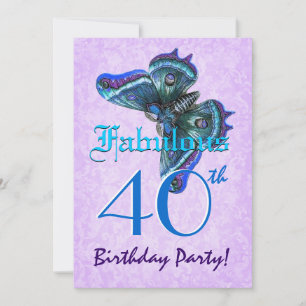 Invitación Fabulosas mariposas turquesas W1804, que cumplen 4