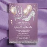 Invitación Fabuloso 40 Chica Púrpura Moderno 40 cumpleaños<br><div class="desc">Fabuloso 40 Invitaciones a los 40 cumpleaños del Chica Púrpura y Plata Moderno.</div>