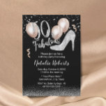 Invitación Fabuloso 50 Chica Silver High Heel 50 cumpleaños<br><div class="desc">Fabuloso 50 invitaciones a Chica de tacón alto plateado por 50 años.</div>