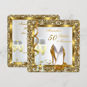 Invitación Fabuloso 50 Fantástica Fiesta de Aniversario de lo