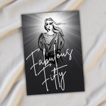 Fabuloso Cincuenta Mujeres Black Sketch 50 cumplea