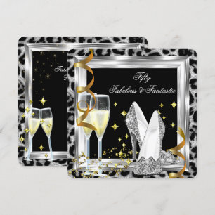 Invitación Fabuloso cumpleaños 50 del Leopardo de Plata