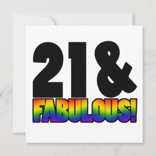 Invitación Fabuloso cumpleaños número 21 de los gays