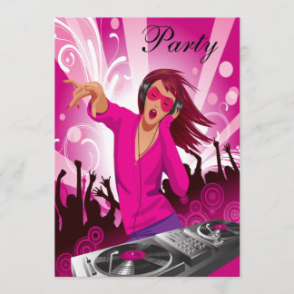 Invitación Fabuloso Fiesta DJ Rosa Lady