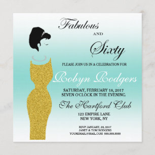 Invitación Fabuloso Fiesta Tiara y fiesta de cumpleaños númer