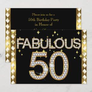 Invitación Fabuloso marco de oro de Hollywood 50 retro glamou