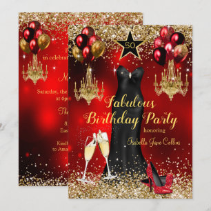 Invitación Fabuloso vestido de tacones altos de estrella de c