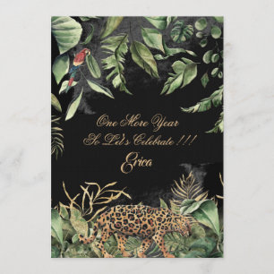 Invitación Fabuloso y 50.º cumpleaños del leopardo de la jung