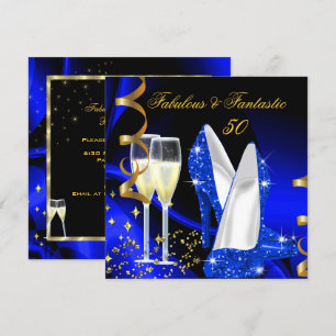Invitación Fabulosos 50 Fantásticas Fiestas Abstractas de Azu