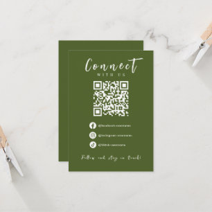 Invitación Facebook Instagram Tiktok Moss Código QR verde
