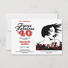 Invitación FÁCIL Y 40 AÑOS Elegantes