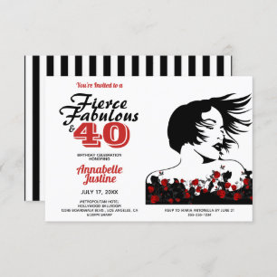 Invitación FÁCIL Y 40 AÑOS Elegantes