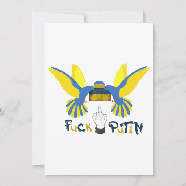 Invitación Fack putin, Support Ukraine Classic (Anverso)