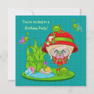 Invitación Faery Nature Lover Frog
