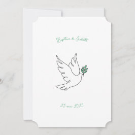 Invitación Faire-Part de Baptême Colomba