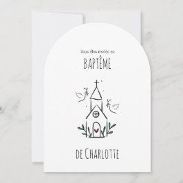 Invitación Faire-Part de Baptème religieux Charlotte
