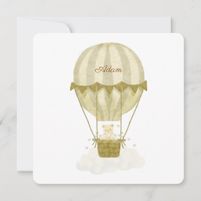 Invitación Faire part de naissance Adam (Anverso)