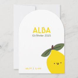 Invitación Faire-Part de naissance Alba