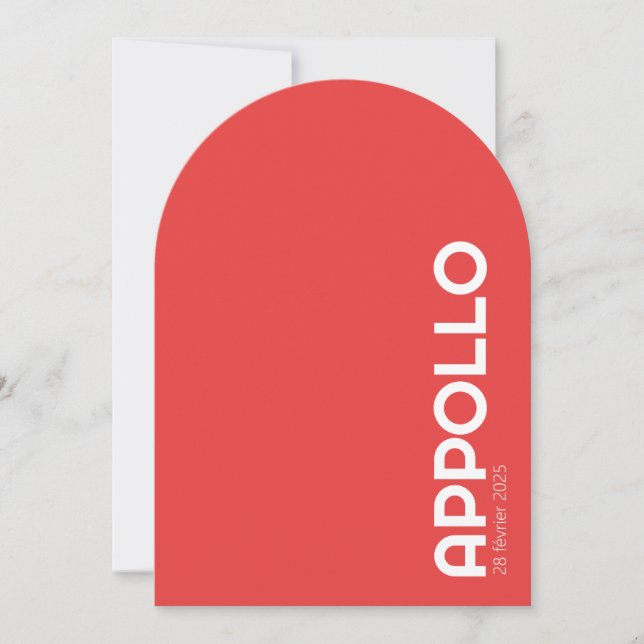 Invitación Faire-part de naissance APPOLLO II (Anverso)