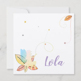 Invitación Faire-part de naissance fée de l'automne