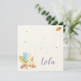 Invitación Faire-part de naissance fée de l'automne