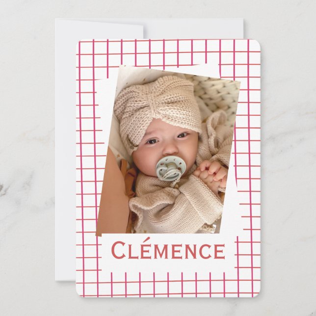 Invitación Faire-Part de naissance "Linéa" (Anverso)