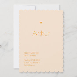 Invitación Faire-Part de naissance Poudré - Arthur