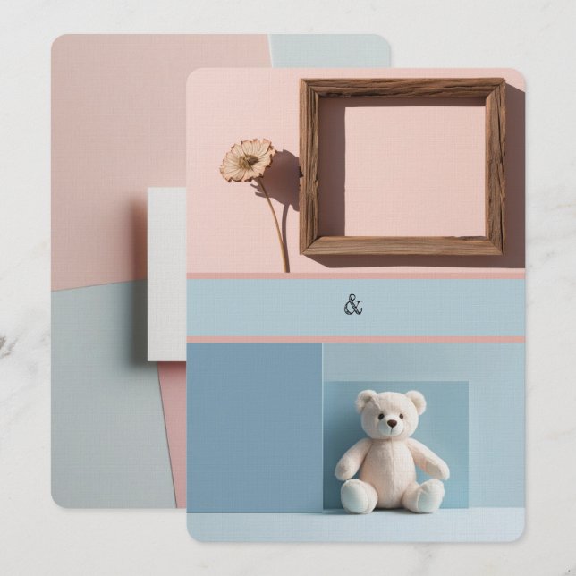 Invitación Faire-part faux-jumeaux (Anverso / Reverso)