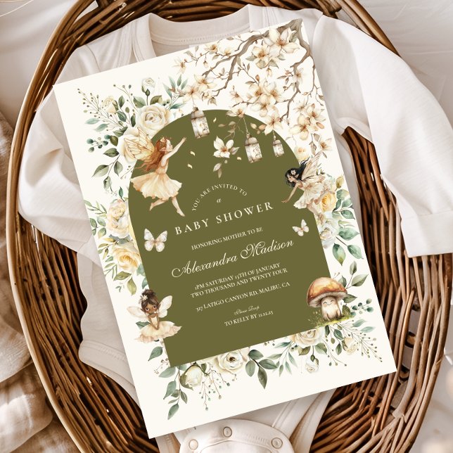 Invitación Fairies Wildflowers Flower Meadow Baby Shower (Subido por el creador)