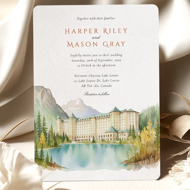 Invitación Fairmont Chateau Lake Louise Canada Boda (Subido por el creador)