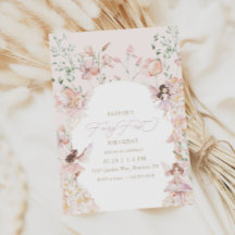 Fairy 1ᵉʳ cumpleaños de los Chicas florales rosado