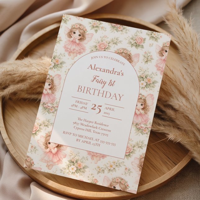 Invitación Fairy 1st Birthday Storybook (Subido por el creador)