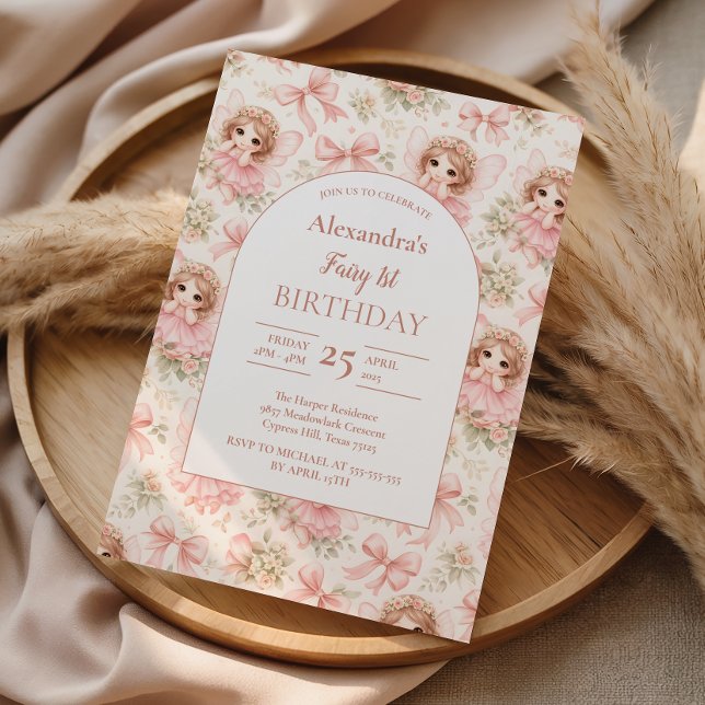 Invitación Fairy 1st Birthday Whimsical Garden (Subido por el creador)
