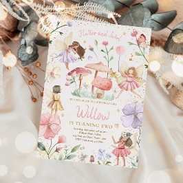 Invitación Fairy Birday Whimsical Princess Fairy Birday