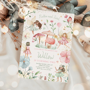 Invitación Fairy Birday Whimsical Princess Fairy Birday