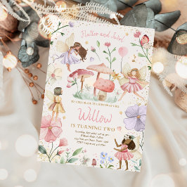 Invitación Fairy Birday Whimsical Princess Fairy Birday