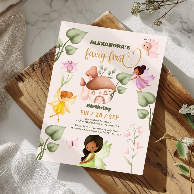 Invitación Fairy Birday Whimsical Princess Fairy Birday (Subido por el creador)
