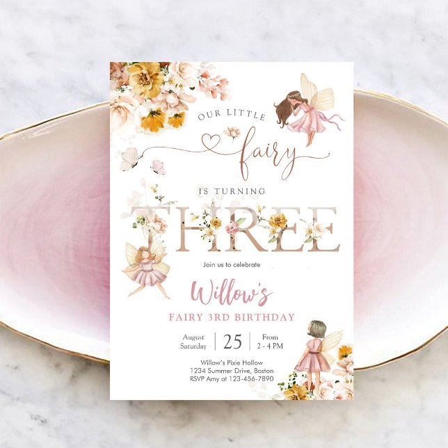Invitación Fairy Birthday Invitation Girl (Subido por el creador)