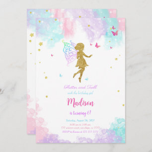 Invitación Fairy Birthday Party