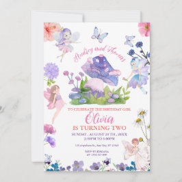 Invitación Fairy Birthday Whimsical 
