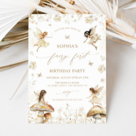 Invitación Fairy First Birday Boho