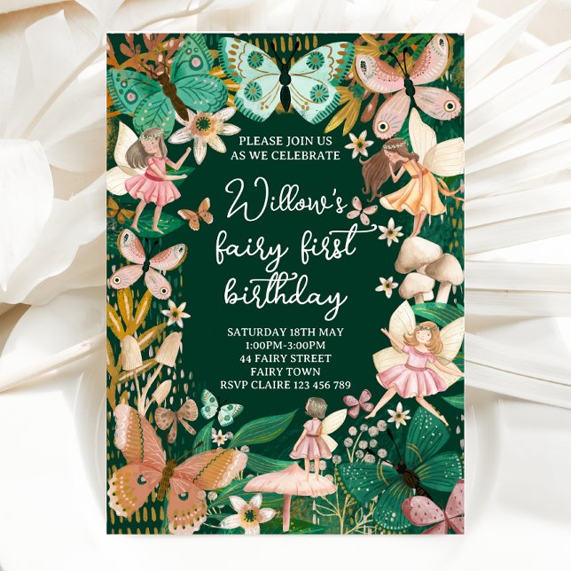 Invitación Fairy First Birthday 1st (Subido por el creador)