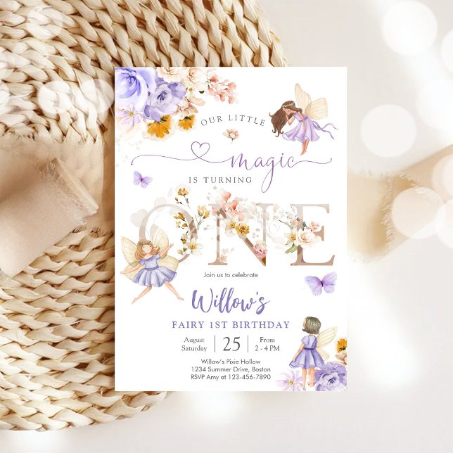 Invitación Fairy First Birthday Invitation (Subido por el creador)