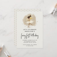 Fairy First Birthday Modern Pixie Elf 1er cumpleañ