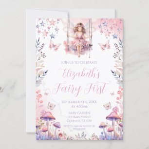 Invitación Fairy First birthday Party Invitation