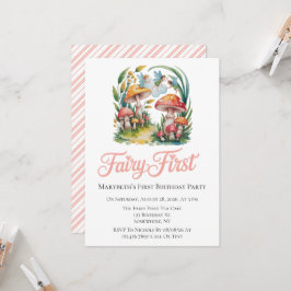 Invitación Fairy First Chica Birthday Party