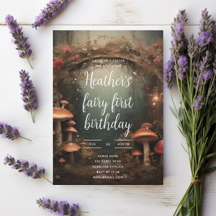 Invitación Fairy First Enchroom Forest Birday