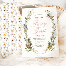 Fairy First Vintage Floral Birday