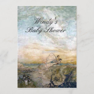 Invitación Fairy Flies Off With Child Baby Shower Invito